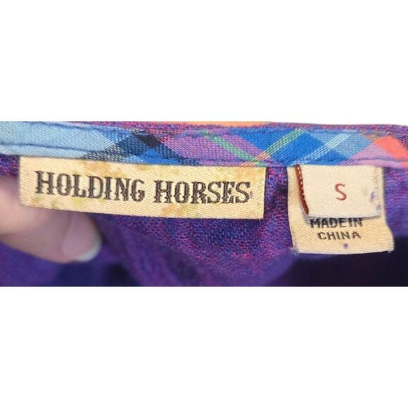 Holding Horses purple oversized top, size small - Picture 4 of 5